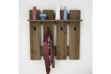 Casaluce Hatthylla 70x18 cm - Mörkbrun - Förvaring - Hylla - Hatthylla