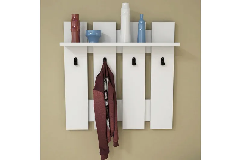 Casaluce Hatthylla 70x18 cm - Vit - Förvaring - Hylla - Hatthylla