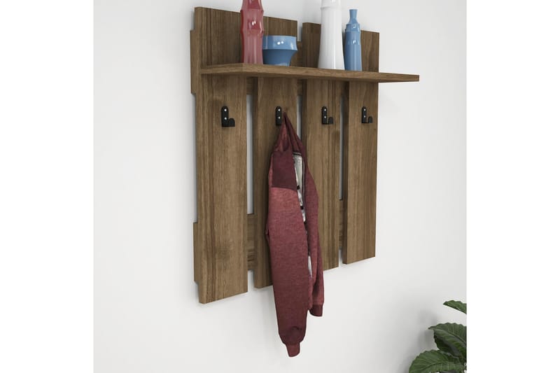 Hatthylla Carinaro 70x18 cm - Mörkbrun - Förvaring - Hylla - Hatthylla