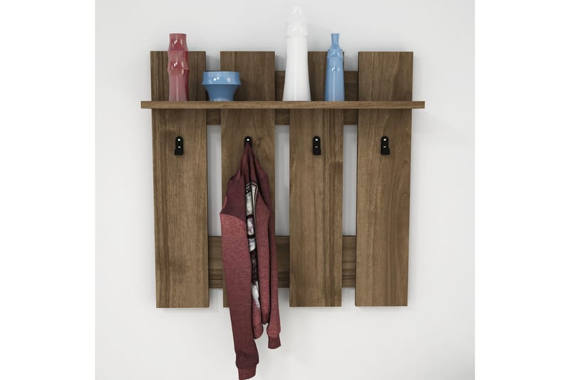 Hatthylla Carinaro 70x18 cm - Mörkbrun - Förvaring - Hylla - Hatthylla