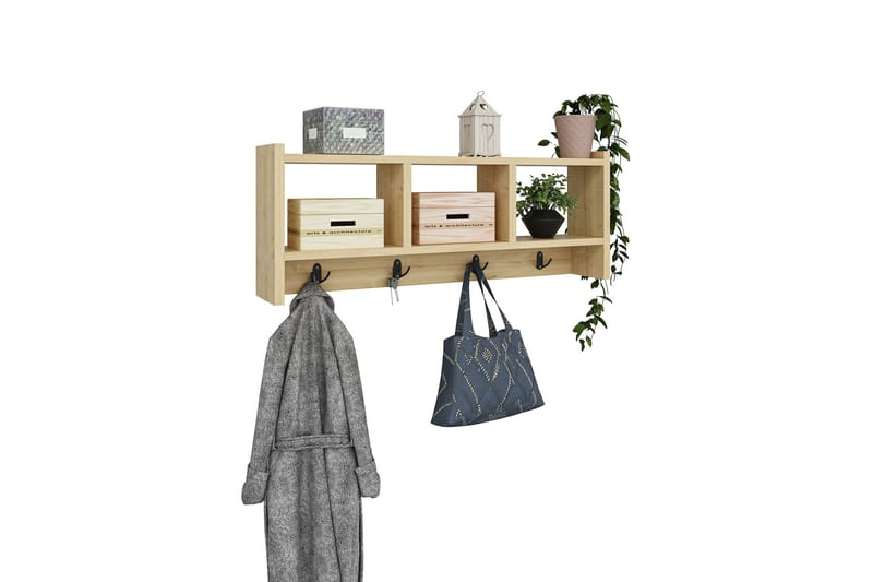 Hatthylla Neubach 76x22 cm 2 Hyllor - Blå - Förvaring - Hylla - Hatthylla