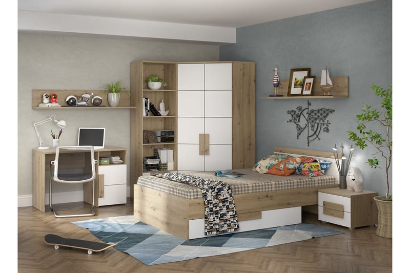 Klädhängare Knelston 140 cm - Brun - Förvaring - Hylla - Hatthylla