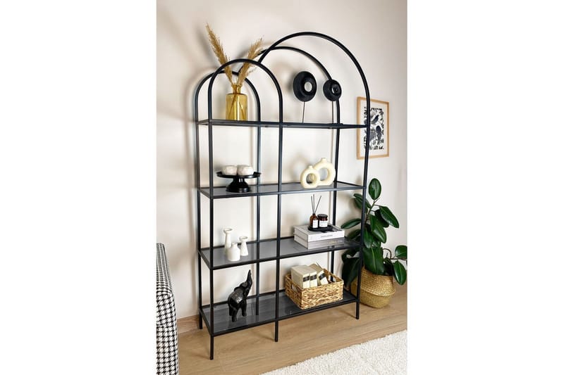 Hu Bokhylla 100 cm, Svart