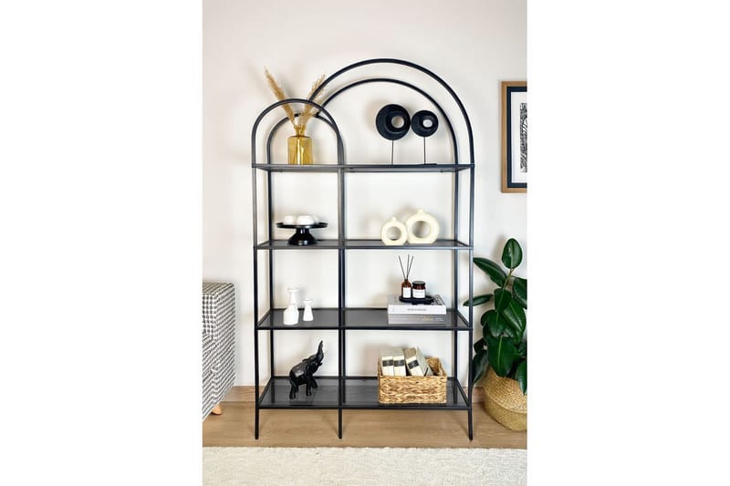 Hu Bokhylla 100 cm - Svart - Förvaring - Hylla - Bokhylla