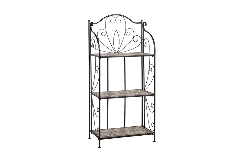 Hylla Mosaic 60x30xh128 cm 3-Lags Mörkgrå/Brun