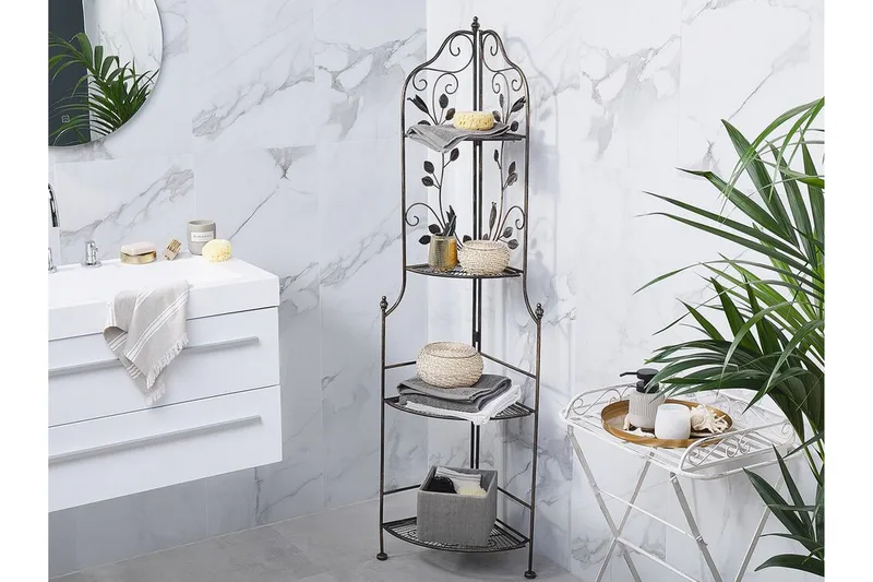 Ternengo Hörnhylla 35x35 cm - Metall/Svart - Förvaring - Hylla - Utomhushylla