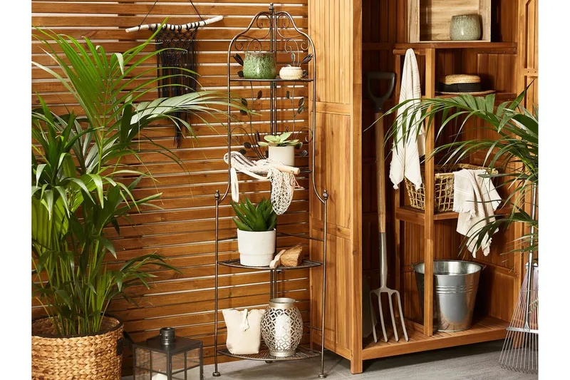 Ternengo Hörnhylla 35x35 cm - Metall/Svart - Förvaring - Hylla - Utomhushylla