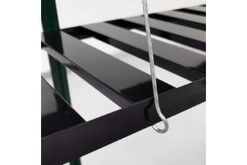 Vägghängd hylla 126x30,5x3 cm - Svart - Förvaring - Hylla - Utomhushylla