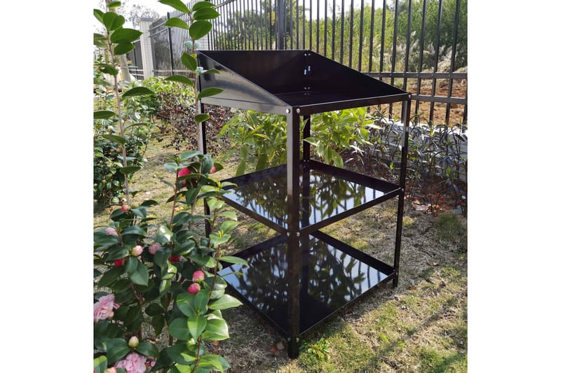 Växthushylla 56x56x92 cm - Svart - Förvaring - Hylla - Utomhushylla