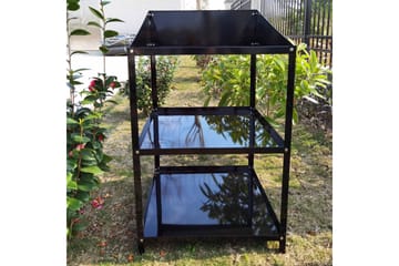 Växthushylla 56x56x92 cm - Svart - Förvaring - Hylla - Utomhushylla