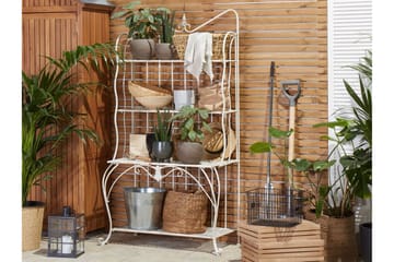 Växthylla 4 hyllor metall ljusbeige PAVONA - Beige - Förvaring - Hylla - Utomhushylla