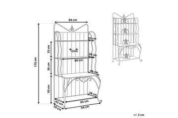 Växthylla 4 hyllor metall svart PAVONA - Svart - Förvaring - Hylla - Utomhushylla