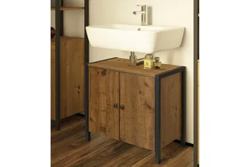 Brayden Tvättställ 60 cm - Brun/Svart - Förvaring - Badrumsförvaring - Tvättställsskåp & kommod