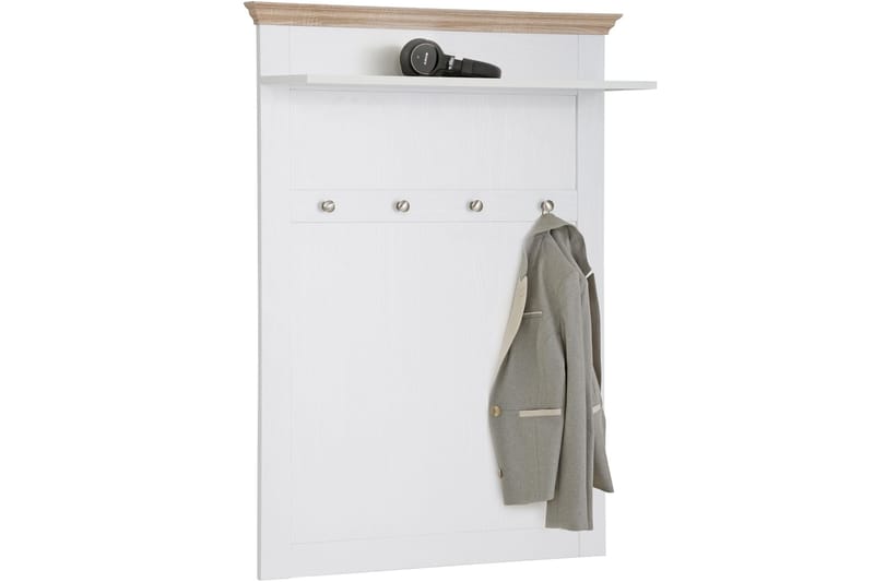 Dareia Hylla 80 cm - Vit/Brun - Förvaring - Klädförvaring - Klädhängare - Klädställning