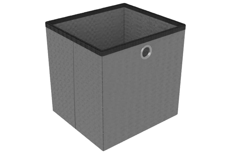 Hylla med 4 kuber med lådor svart 69x30x72,5 cm tyg - Svart - Hyllsystem