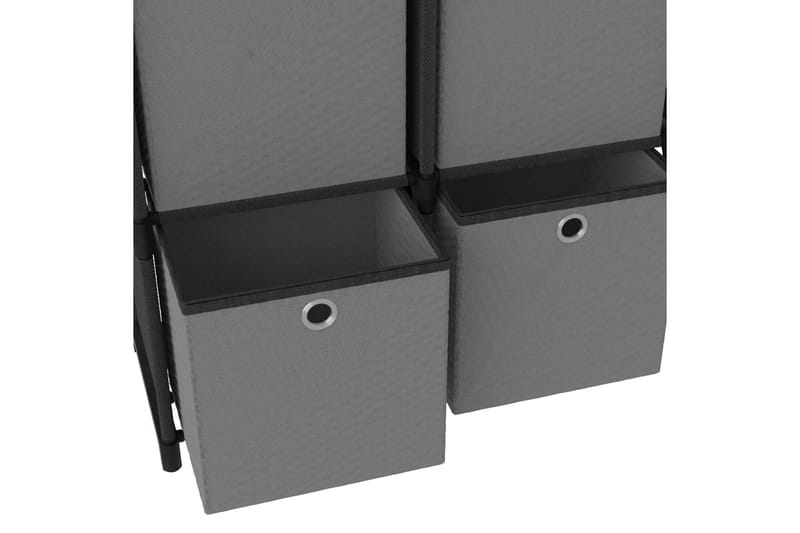 Hylla med 5 kuber med lådor svart 103x30x72,5 cm tyg - Svart - Hyllsystem