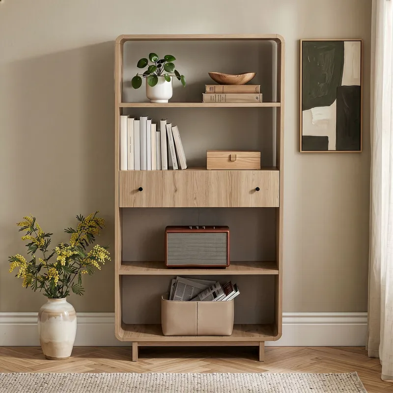 Kalvo Bokhylla 78x153x34 cm - Ek - Förvaring - Hylla - Bokhylla
