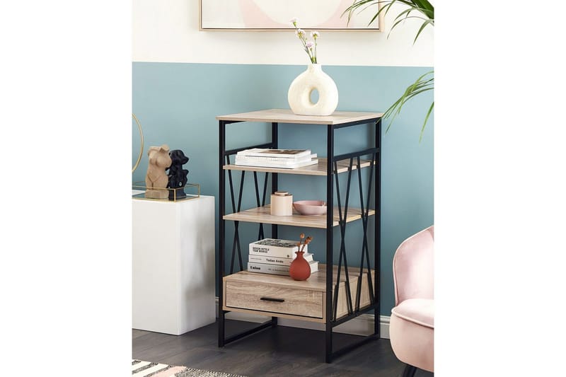 Keene Bokhylla 56 cm i Ek - Ljusbrun - Förvaring - Hylla - Bokhylla