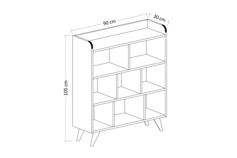 Kesto Bokhylla 90 cm - Antracit - Förvaring - Hylla - Bokhylla