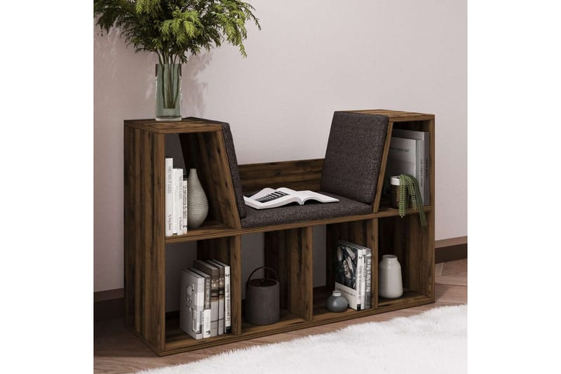 Kylen Bokhylla 103 cm - Valnöt - Förvaring - Hylla - Bokhylla