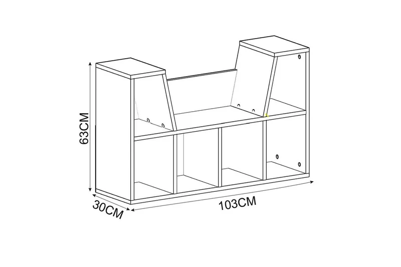 Kylen Bokhylla 103 cm - Vit - Förvaring - Hylla - Bokhylla