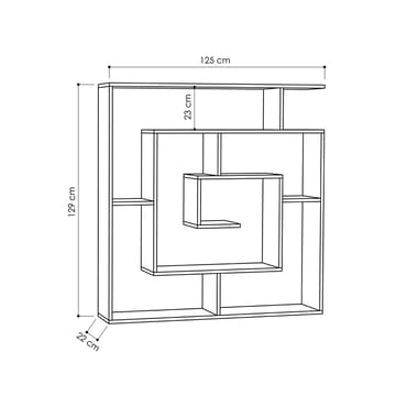Labirent Bokhylla 125 cm - Vit - Förvaring - Hylla - Bokhylla