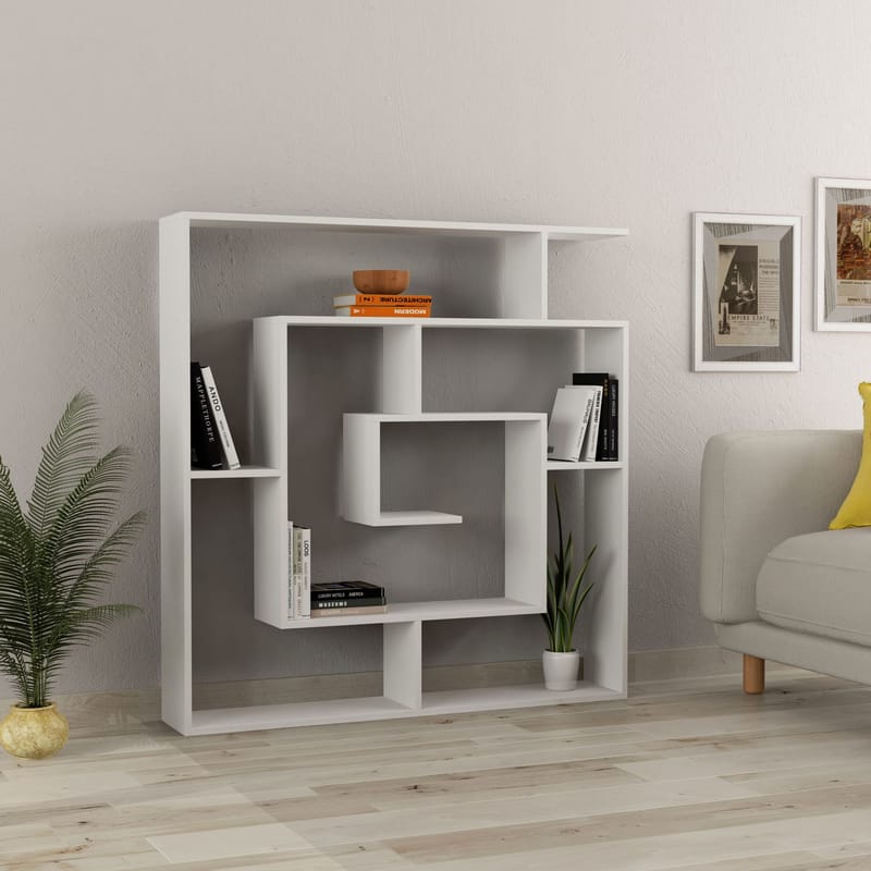 Labirent Bokhylla 125 cm - Vit - Förvaring - Hylla - Bokhylla