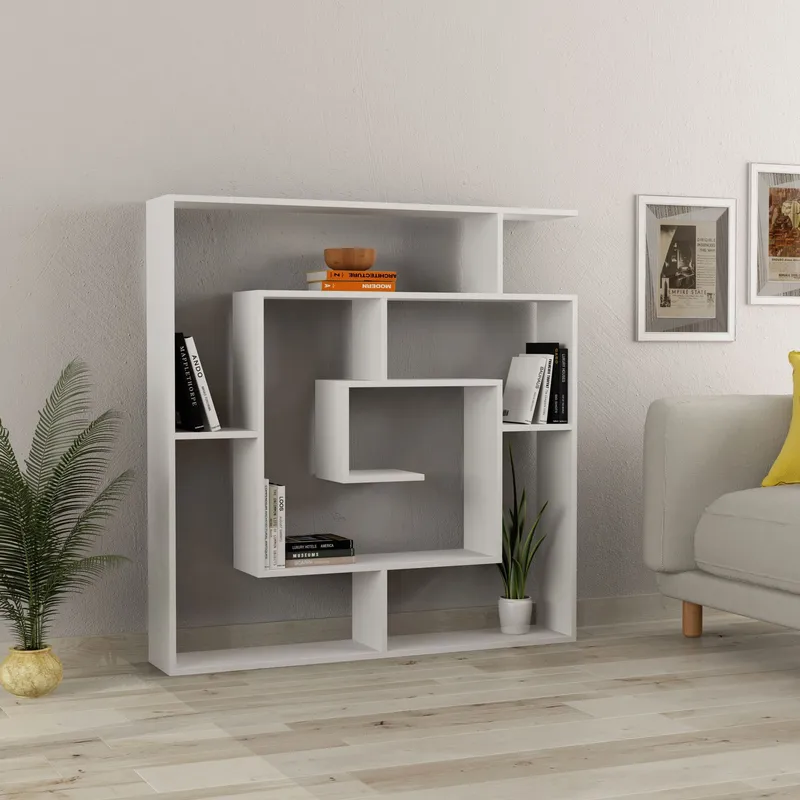 Labirent Bokhylla 125 cm - Vit - Förvaring - Hylla - Bokhylla