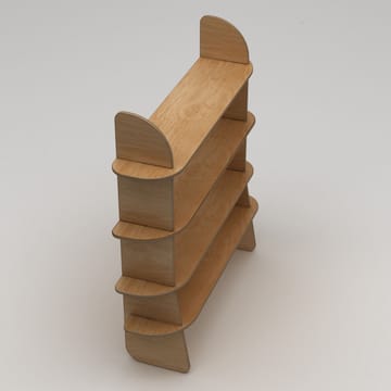 Ledina Bokhylla 150x160 cm - Naturträ - Förvaring - Hylla - Bokhylla