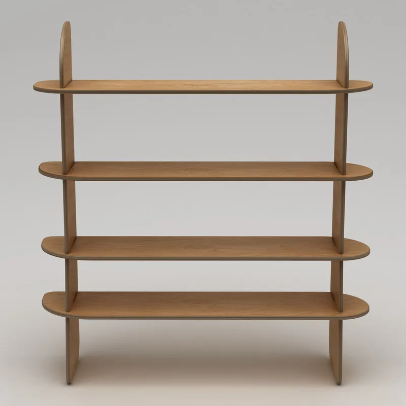 Ledina Bokhylla 150x160 cm - Naturträ - Förvaring - Hylla - Bokhylla