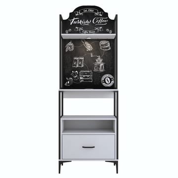 Matlerd Multifunktionsskåp 70x205x40 cm - Vit - Förvaring - Hylla - Hyllsystem
