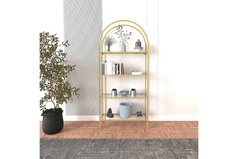 Monaia Bokhylla 80 cm - Guld - Förvaring - Hylla - Bokhylla