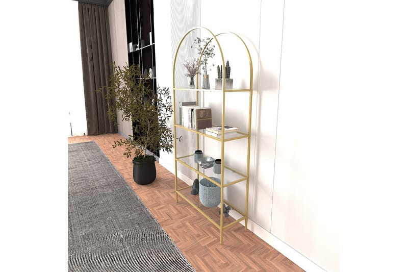 Monaia Bokhylla 80 cm - Guld - Förvaring - Hylla - Bokhylla