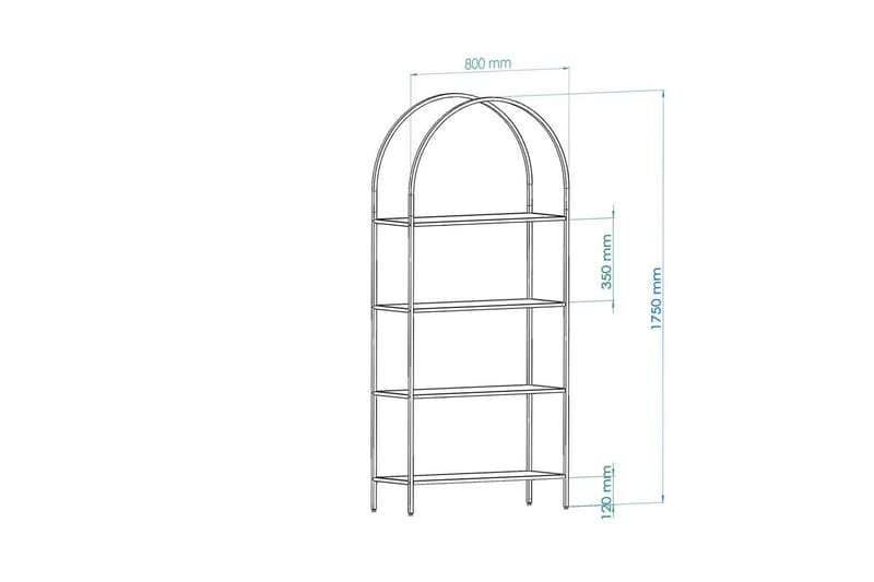 Monaia Bokhylla 80 cm - Svart - Förvaring - Hylla - Bokhylla