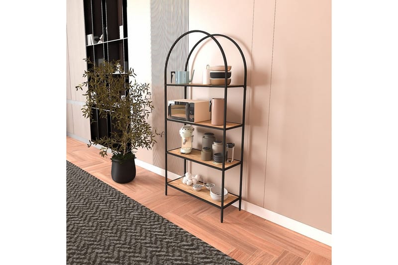 Monaia Bokhylla 80 cm - Svart/Natur - Förvaring - Hylla - Bokhylla