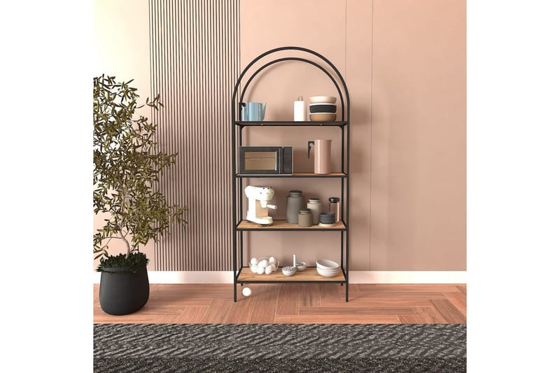 Monaia Bokhylla 80 cm - Svart/Natur - Förvaring - Hylla - Bokhylla