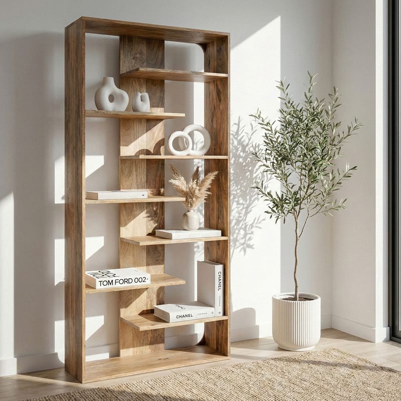 Moraro Fristående hylla 90 cm - Naturbrun - Förvaring - Hylla - Bokhylla