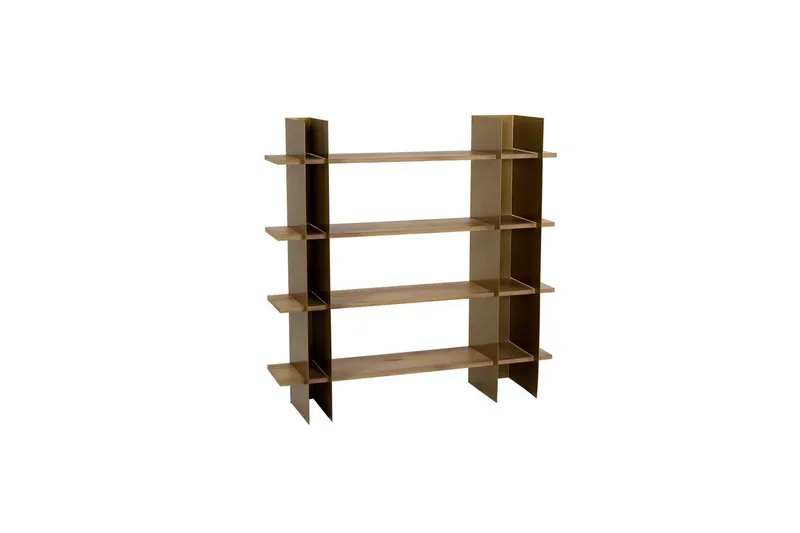 Nara Bokhylla 120 cm, Guld