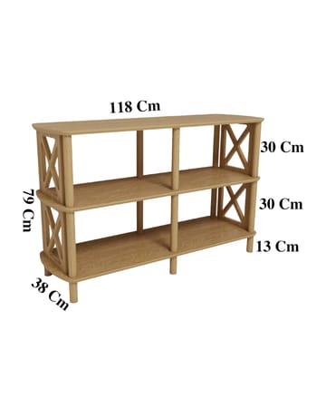 Nerola Bokhylla 80 cm - Ek - Förvaring - Hylla - Bokhylla