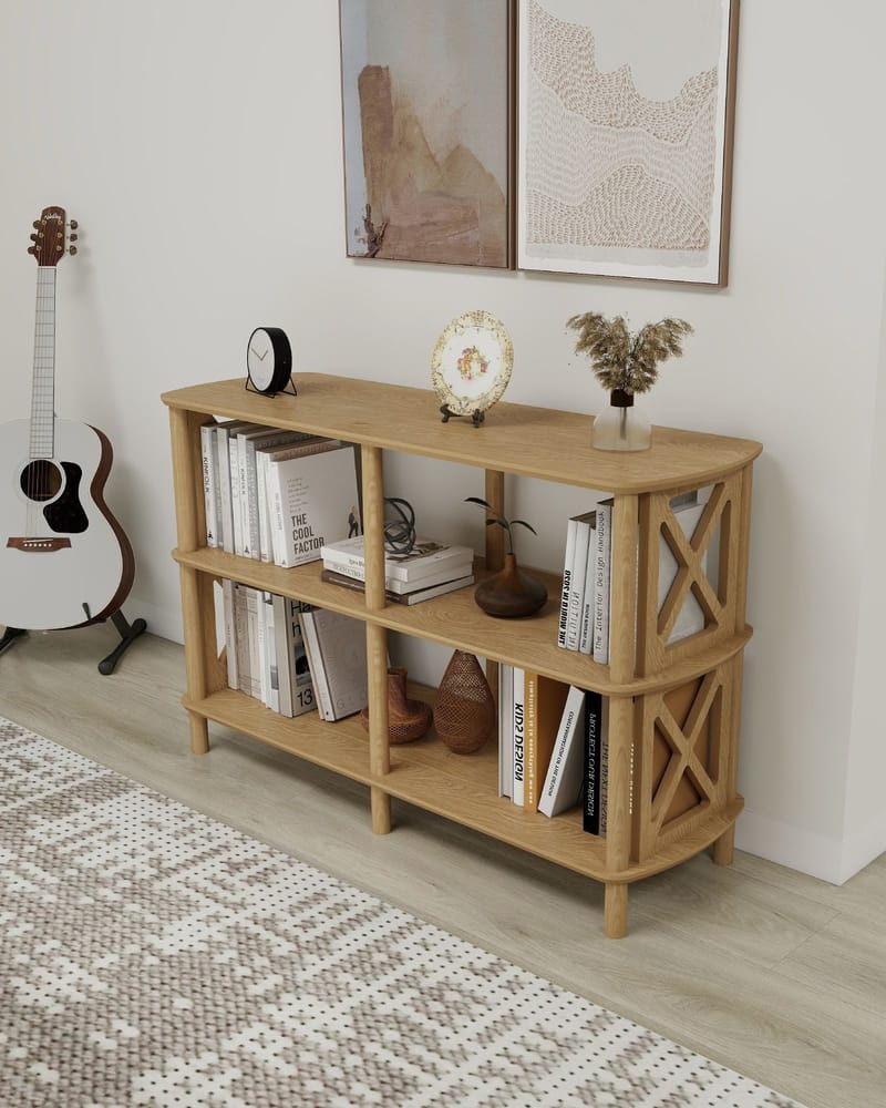 Nerola Bokhylla 80 cm - Ek - Förvaring - Hylla - Bokhylla