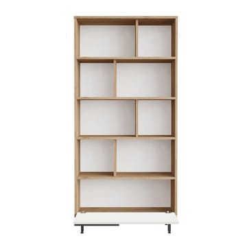 Nilena Bokhylla 83,9x175,6x29,5 cm - Ek och vitt - Förvaring - Hylla - Bokhylla