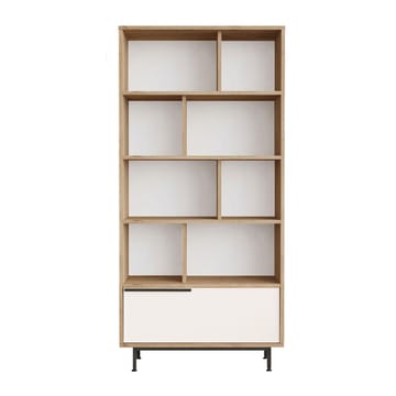 Nilena Bokhylla 83,9x175,6x29,5 cm - Ek och vitt - Förvaring - Hylla - Bokhylla