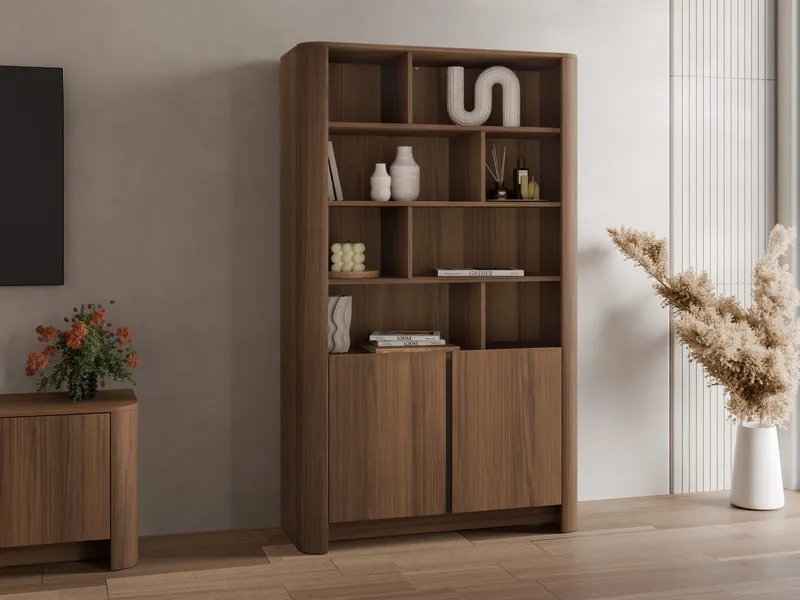 Norrhassel Bokhylla 103 cm i Valnöt - Brun - Förvaring - Hylla - Bokhylla