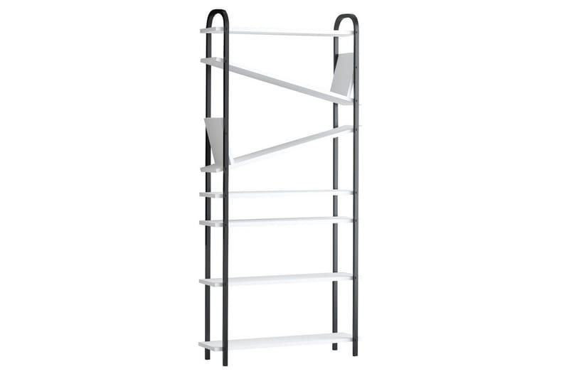 Norvas Bokhylla 78 cm, Svart/Vit