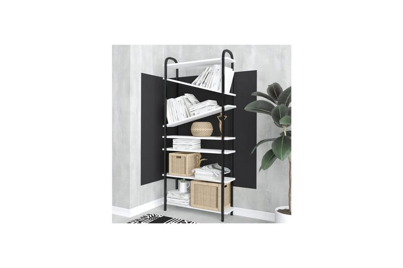 Norvas Bokhylla 78 cm - Svart/Vit - Förvaring - Hylla - Bokhylla
