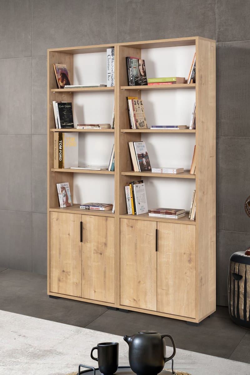 Pavio Bokhylla 120x187x30 cm - Sapphire Oak - Förvaring - Hylla - Bokhylla