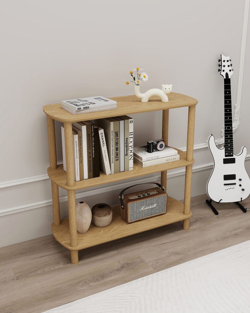 Pienk Bokhylla 80 cm - Ek - Förvaring - Hylla - Bokhylla