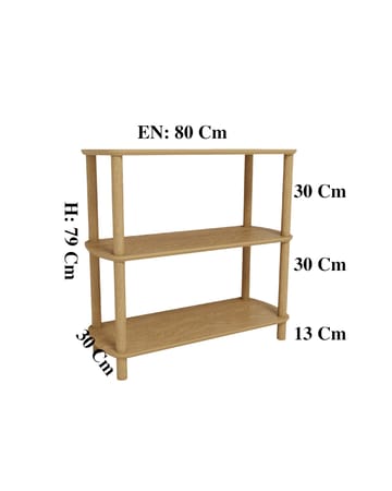 Pienk Bokhylla 80 cm - Ek - Förvaring - Hylla - Bokhylla