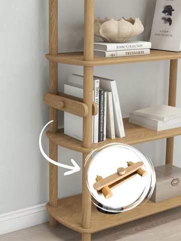 Pienk Bokhylla 80x112 cm - Ek - Förvaring - Hylla - Bokhylla