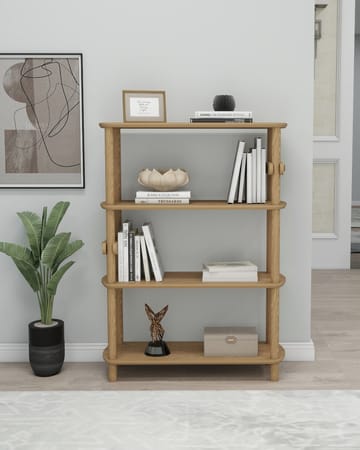 Pienk Bokhylla 80x112 cm - Ek - Förvaring - Hylla - Bokhylla